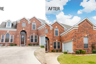 do real estate photo editing and retouching in 2hour