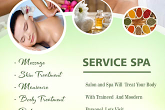 create creative design for beauty, spa, menu, food