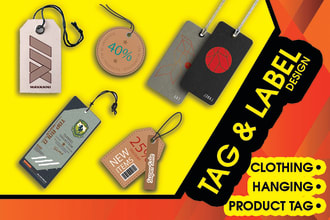 design clothing tag  label and packaging design