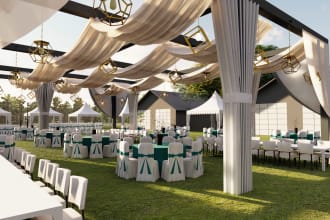 design wedding venue, warehouse, shade, home, office fast