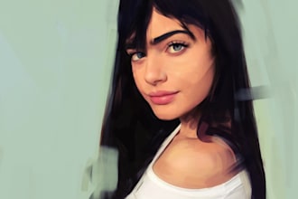 paint an artistic portrait for you digitally