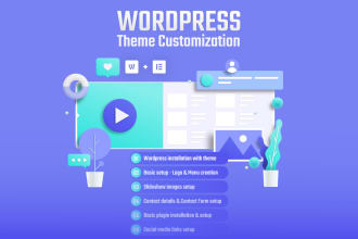 do wordpress theme installation and customization