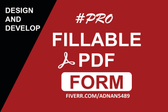 design and develop fillable PDF form