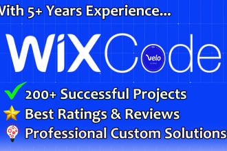 develop your wixsite with wix code velo and databases