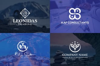 design a modern minimalist flat professional business or webshop logo