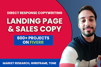 be your landing page and sales page copywriter