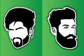 draw face silhouette logo minimalist face