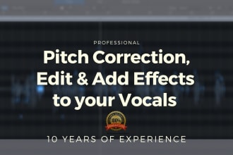 manually tune, pitch correct and align vocals