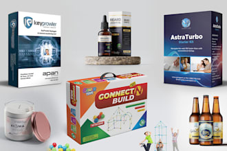 design a product packaging box label die cut for business