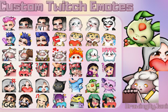 draw cute twitch emotes in chibi style