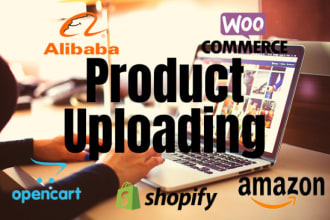 upload product update inventory in shopify amazon woocommerce opencart alibaba
