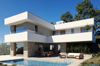 render a swimming pool