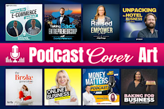 design a best podcast cover and podcast logo