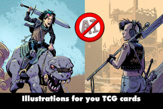 create fantasy, horror or sci fi illustrations for tcg cards