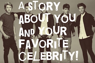write a story about you and your favorite celebrity with an edited photo of both of you