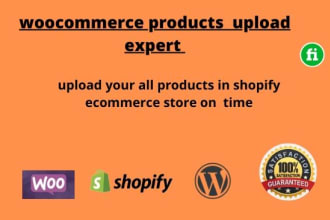 upload and list product in your woocommerce shopify store