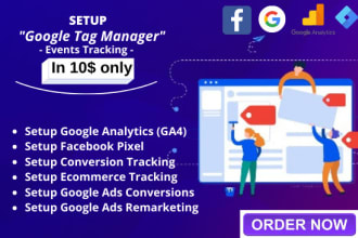 setup and track events via google tag manager