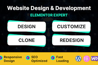 design customize clone redesign websites as a wordpress and elementor expert