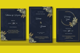 design a postcard,wedding invitation card within 24 hours