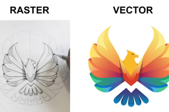 recreate your logo or image to vector professionally
