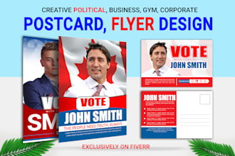 design political flyer and postcard for your campaign
