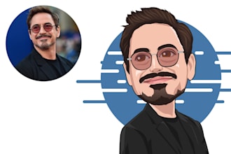 draw your photo into cute cartoon caricature in 24 hours
