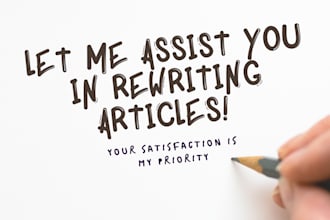 manually rewrite an article of 500 words