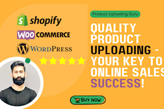 professionally upload products to woocommerce and shopify