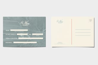 design a print ready postcard for any event or occasion
