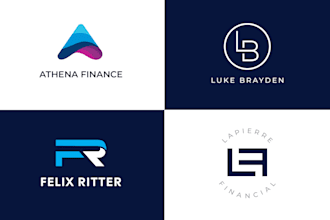 design an modern monogram typography logo design
