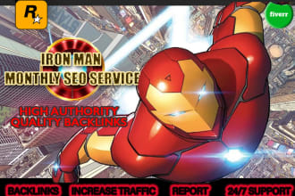 iron man high quality monthly SEO service  best seller