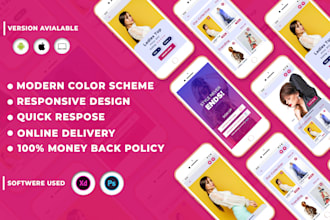 design attractive UI UX mobile app and website