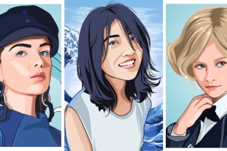 draw cartoon vector portrait from your photo
