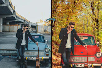edit picture, and add an awesome background to your photo