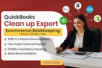do amazon, ecommerce accounting and bookkeeping with quickbooks clean up online