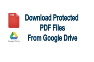 download protected PDF from google drive