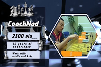 be your 2300 rated chess coach and help you improve fast
