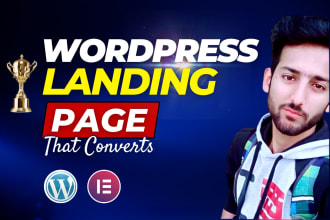 design elementor landing page or elementor wordpress website
