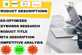 write product descriptions and amazon listing optimization