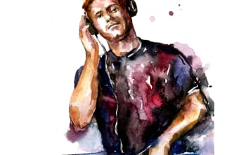 create amazing  watercolor portraits