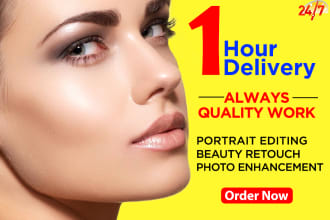 do portrait retouching, skin enhancing, beauty retouching and color correction