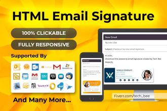 make html email signature or clickable email signature
