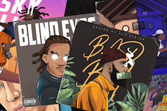 draw cool cartoon mixtape or album cover