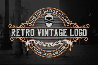 design retro vintage hipster badge stamp logo
