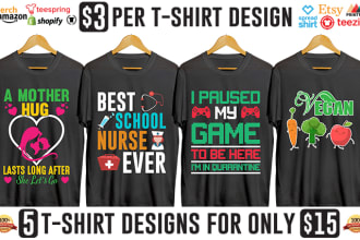 do bulk t shirt designs for merch by amazon and teespring