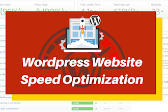 do wordpress speed optimization, improve page speed or performance
