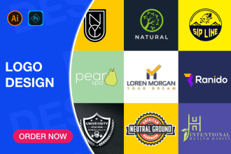 create unique, transparent professional vector logo design