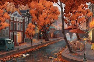 create pixel art backgrounds and illustrations