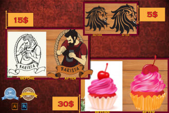 do vectorize, tracing,recreate logo and images