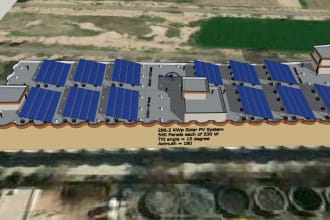 design 3d solar pv power plant layout and do shadow analysis